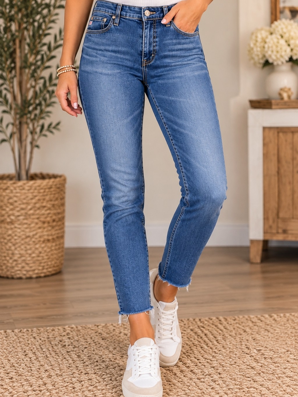AG Adriano Goldschmied Farrah Skinny Ankle Jeans 32 Raw Hem Blue